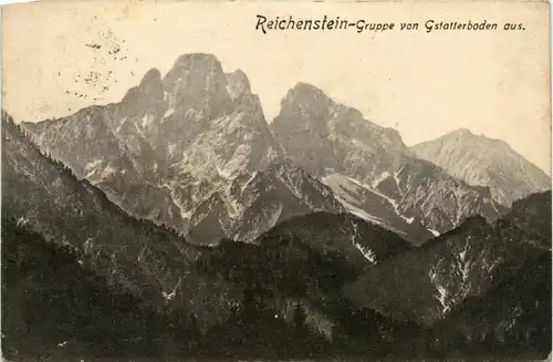 Gesäuse/Steiermark - Gesäuse, Reichenstein-Gruppe von Gstatterboden aus -315238