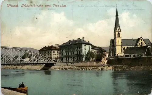 Villach/Kärnten - Villach, Nikolaikirche und Draukai -315612