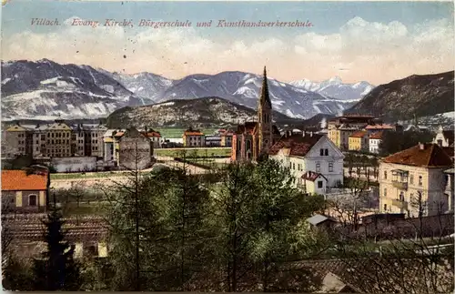 Villach, Evang.Kirche, Bürgerschule und Kunsthandwerkerschule -316030