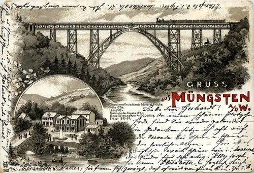 Gruss aus Müngsten - Litho -242592