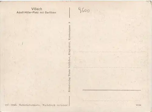 Villach/Kärnten - Villach, Adolt-Hitler-Platz mit Gerlitzen -315518