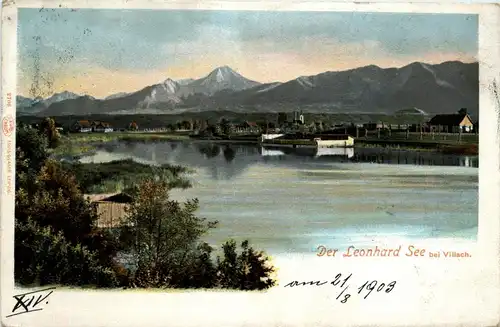 Villach/Kärnten - Villach, Der Leonhard See -315558