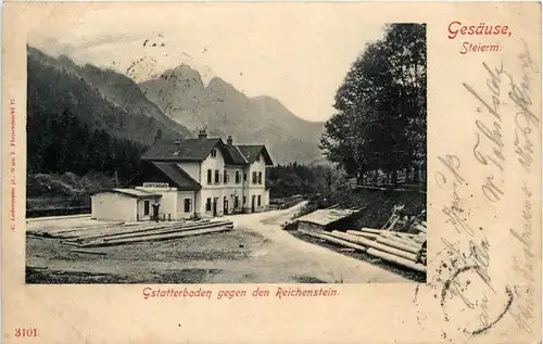 Gesäuse/Steuermark - Gesäuse, Gstatterboden gegen den Reichenstein -315894