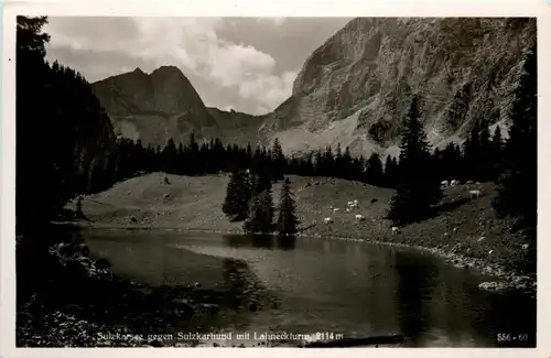 Admont und Gesäuse/Steiermark - Gesäuse: Sulzkarsee gegen Sulzkarhund mit Lahneckturm -317004