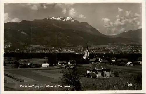 Villach/Kärnten - Villach, Maria Gail gegen Villach u. Dobratsch -316054