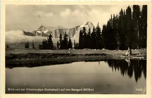 Villach, Blick von der Villacheralpe (Dobratsch) auf den Mangart -316114