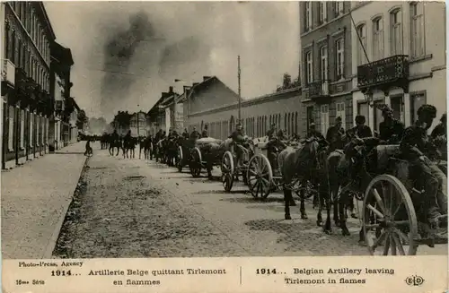 Tirlemont - Belgian Artillery leaving -283572