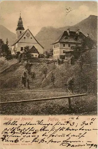 Gesäuse/Steiermark - Gesäuse, Kirche und Pfarrhof, Palfau -315844