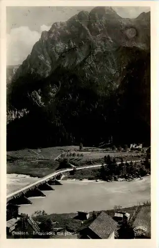 Admont und Gesäuse/Steiermark - Gesäuse: Ennsbrücke mit Hochtor -316624