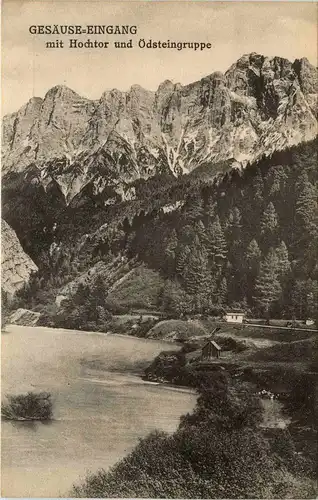 Admont und Gesäuse/Steiermark - Gesäuse-Eingang mit Hochtor und Ödsteingruppe -316568