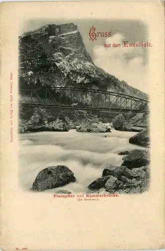 Gesäuse, Gruss aus dem Ennsthale - Planspitze und Kummerbrücke -315374