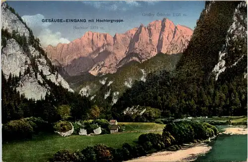 Admont und Gesäuse/Steiermark -Gesäuse-Eingang mit Hochtorgruppe -316708