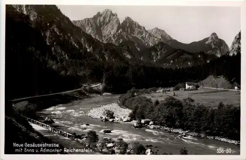 Neue Gesäusestrasse mit Enns u. Admonter Reichenstein -316538