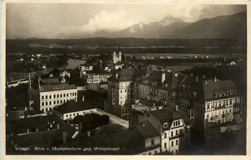 Villach/Kärnten - Villach, Blick v. Stadtpfarrturm gegen Mittagskogel -317746