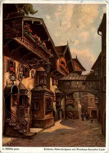 Kufstein/Tirol - Kufstein, Römerhofgasse mit Weinhaus Auracher Löchl -317900