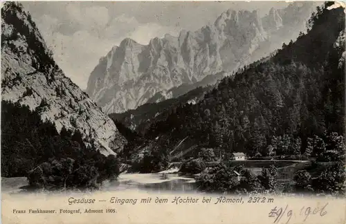 Admont und Gesäuse/Steiermark -Gesäuse - Eingang mit dem hochtor bei Admont -316718