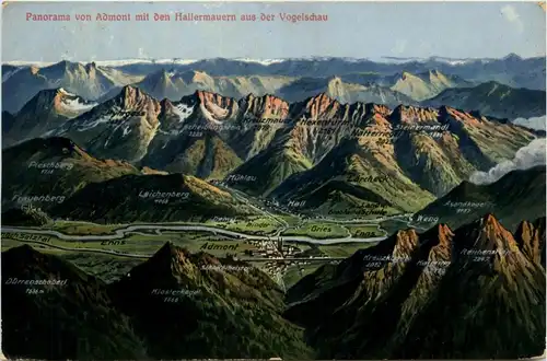 Admont: Panorama v.Admont und Gesäuse aus der Vogelschau -317172