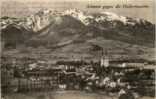 Admont und Gesäuse/Steiermark - Admont gegen die Hallermauern -317186