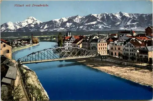 Villach/Kärnten - Villach, mit Draubrücke -317774