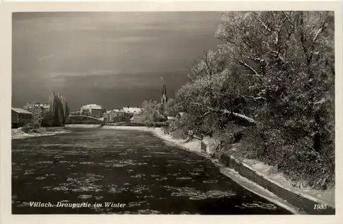 Villach/Kärnten - Villach, Draupartie im Winter -317740