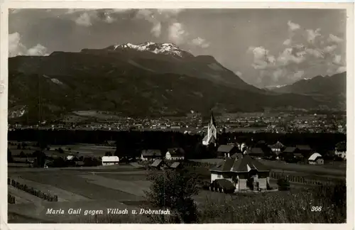 Villach/Kärnten - Villach, Maria Gail gegen Villach und Dobratsch -317530