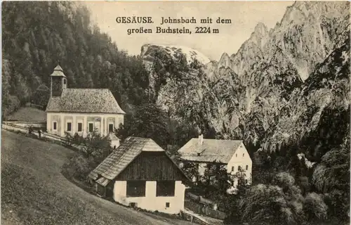 Admont und Gesäuse/Steiermark - Gesäuse: Johnsbach mit dem grossen Buchstein -317996