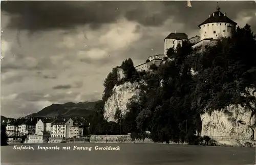 Kufstein/Tirol - Kufstein, Innpartie mit Festung Geroldseck -317442