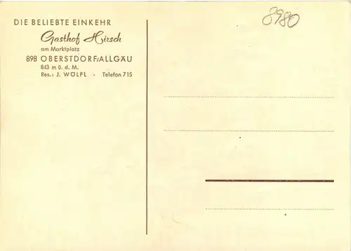 Zur Erinnerung an den Dämmerschoppen im Hirschen - Oberstdorf -283836