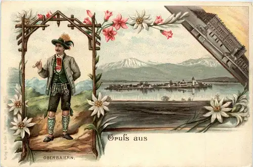 Gruss aus Oberbaiern - Litho -283906