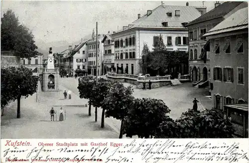 Kufstein/Tirol - Kufstein, Oberer Stadtplatz mit Gasthof Egger -318642