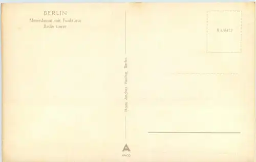 Berlin/diverse Stadtteile - Berlin, Messedamm mit Funkturm, Radio tower -318870