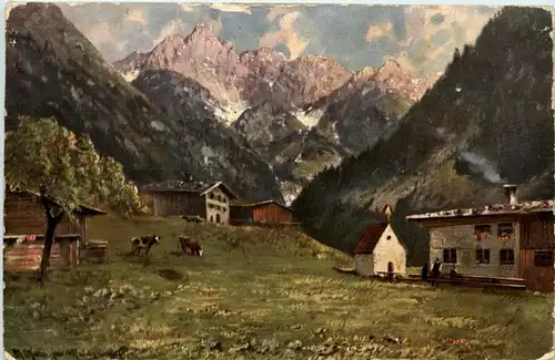 Oberstdorf, Einödsbach mit Mädelegabel -318780