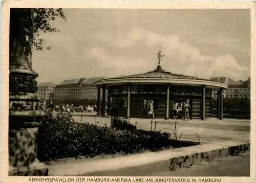 Hamburg, Verkehrspavillon der Hamburg-Amerika Linie am Jungfernstieg -319130