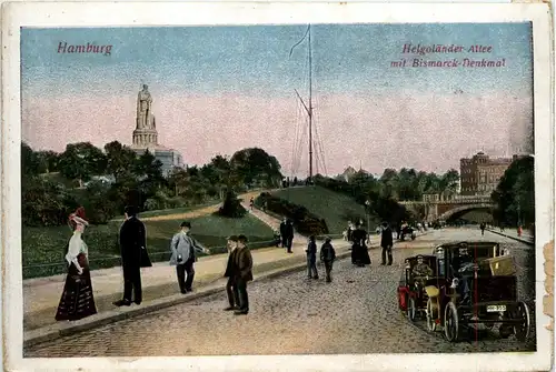 Hamburg/diverse Stadtteile - Hamburg, Helgoländer-Allee mit Bismarckdenkmal -319250