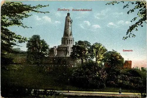 Hamburg/diverse Stadtteile - Hamburg, Bismarckdenkmal und Seewarte -319284