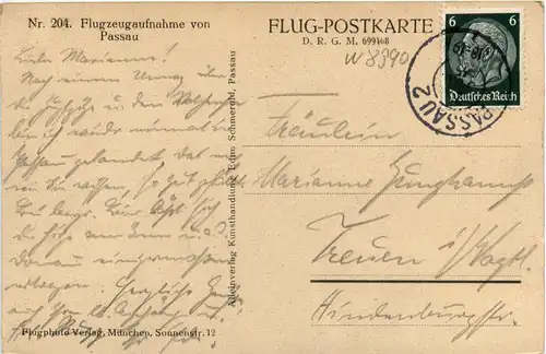 Passau/Bayern - Passau, Fliegeraufnahme -319324