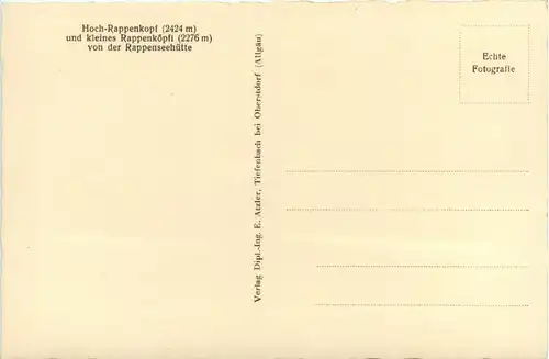Oberstdorf, Hoch-Rappenkopf und kleines Rappenköpfl -318788