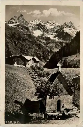 Oberstdorf, Einödsbach mit Mädelegabelgruppe -318794