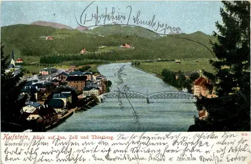 Kufstein/Tirol und rundherum - Kufstein, Blick auf Inn, Zell und Thierberg -312448