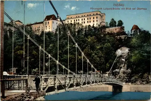 Passau/Bayern - Passau, Luitpold-Brücke mit Blick auf Oberhaus -319692