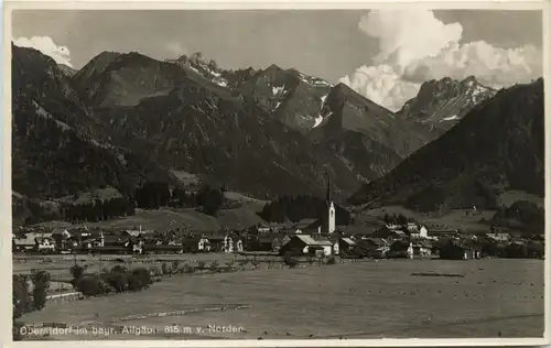 Oberstdorf/Allgäu und Umgebubung - Oberstdorf, von Norden -318792