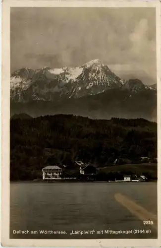 Wörthersee, Dellach, Lamplwirt mit Mittagskogel -319812