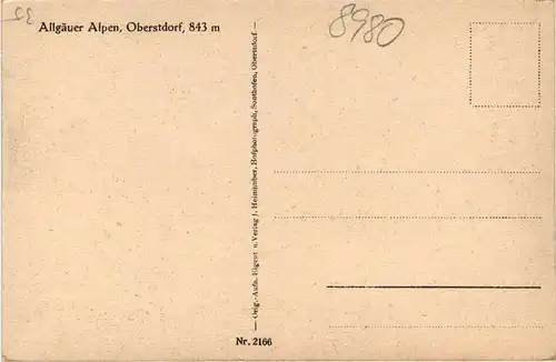 Oberstdorf/Bayern und Umgebung - Oberstdorf, Allgäuer Alpen -319954