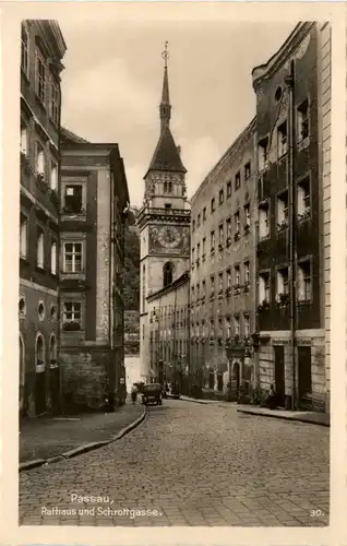 Passau/Bayern - Passau, Rathaus und Schrottgasse -319294