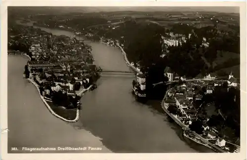 Passau/Bayern - Passau, Fliegeraufnahme -319348