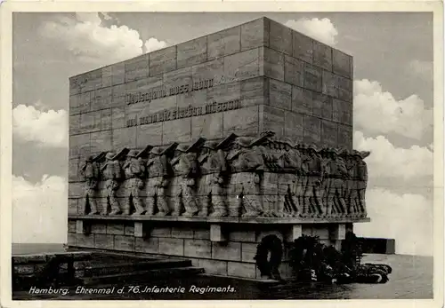 Hamburg/diverse Stadtteile - Hamburg, Denkmal des Inf.Regt. Nr.76 -319226