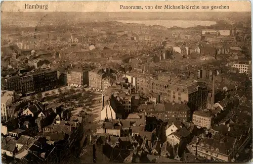 Hamburg, Panorama von der Michaeliskirche aus gesehen -318942