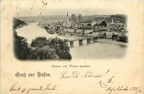 Passau/Bayern - Passau, vom Westen gesehen -319588