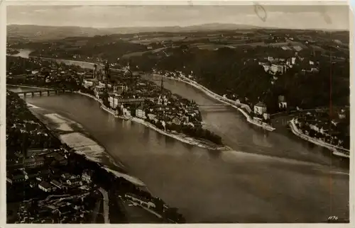 Passau/Bayern - Passau, Flugzeugaufnahme -319486