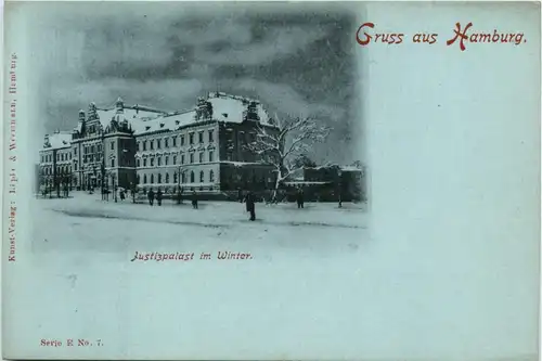 Hamburg/div.Stadtteile - Justizpalast im Winter -320466